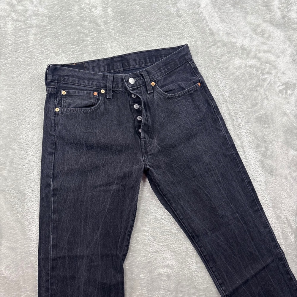Levi's 501XX Original Jeans Mens 32x32 Black Straight Leg Button Fly Denim